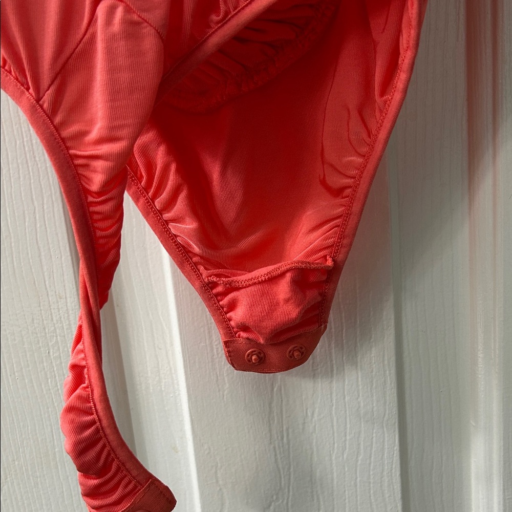 Marciano Coral Draped Sleeveless Bodysuit Top - Picture 4 of 8